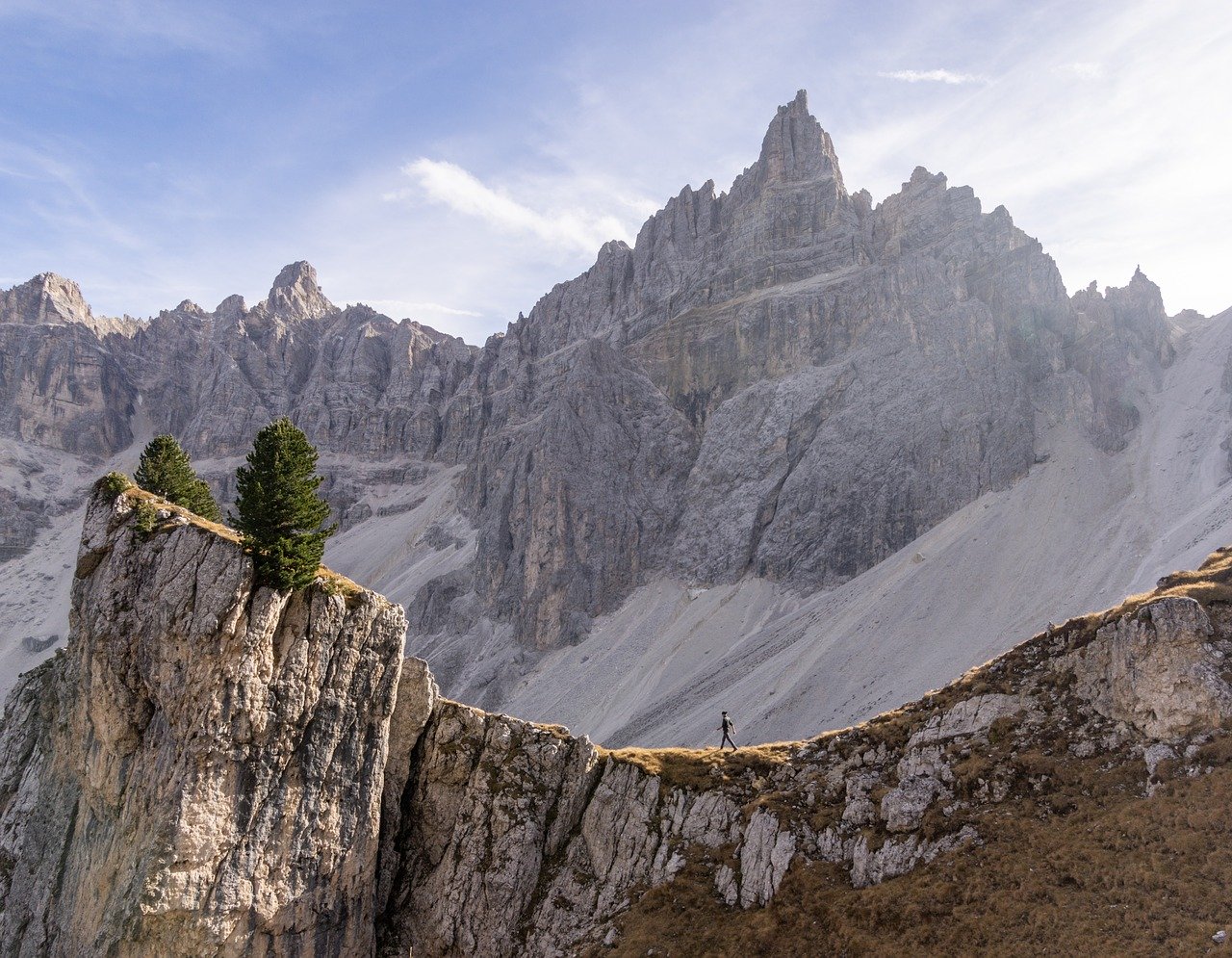 Solitary walk on ridge