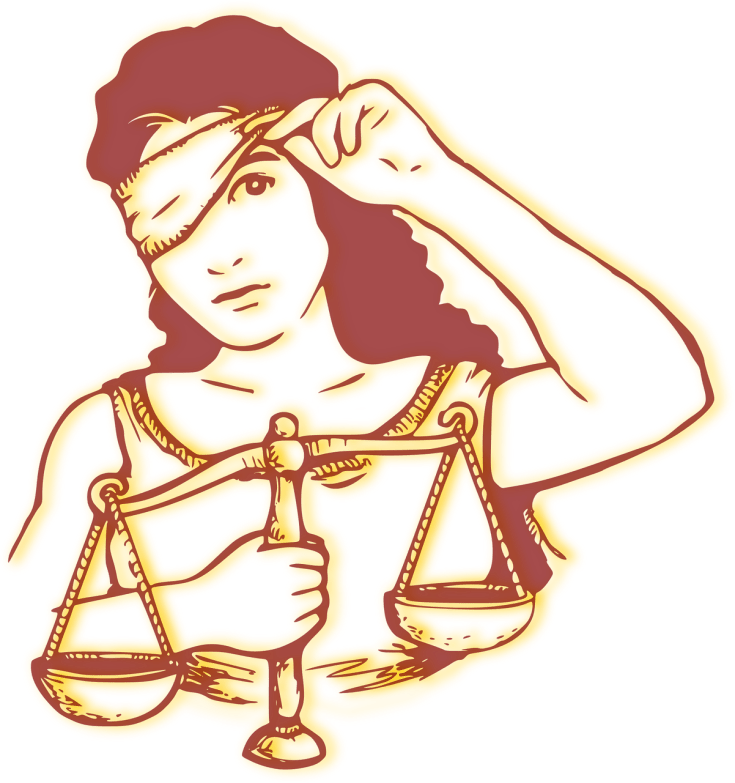 lady justice unblindfolded